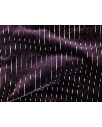 Premium Cotton Pile Striped Velvet, Purple