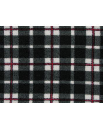 Premium Soft Anti Pil Fleece Highland Tartan, Black and White