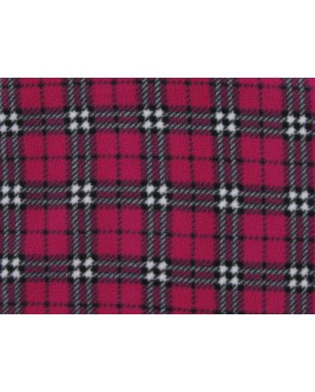 Premium Soft Anti Pil Fleece Highland Tartan, Cerise