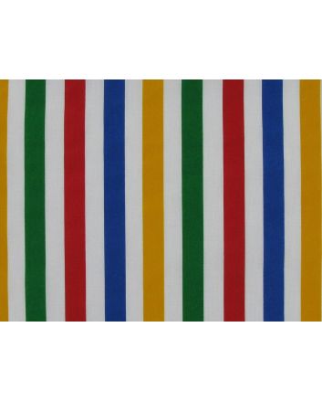 Primaries Polycotton Print, Medium Stripe