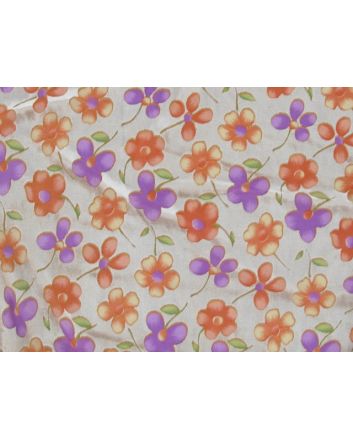 Printed Burnout Blossom Velour - Purple