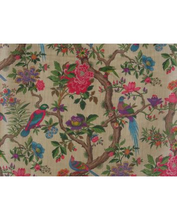 Printed Mango Silkette, Birds on Display