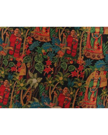 Printed Mango Silkette, Tropical Frida