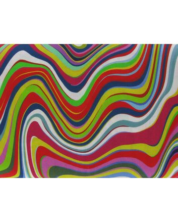 Psychedelic Stripes Cotton Print