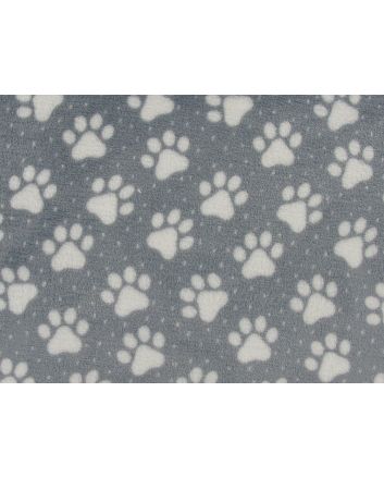 Puppy Paws Silhouette Ultra Soft Cuddle Fleece, Grey
