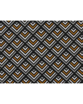 Quad Stripe Cotton Print, Ochre