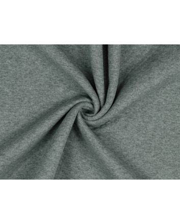 Quilted Sweatshirting, Mid Grey Melange