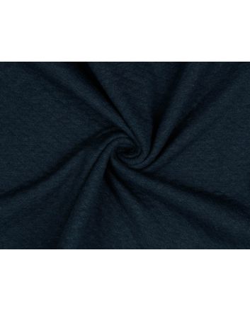 Quilted Sweatshirting, Navy Melange