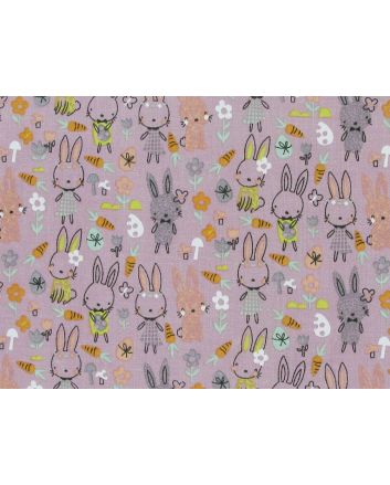 Rabbit Garden Polycotton Bunny, Dusk Pink