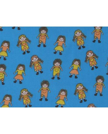 Rag Doll Polycotton Print, Sky