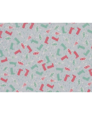 Rain Day Polycotton, Light Blue