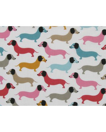 Rainbow Dachshund Polycotton Print