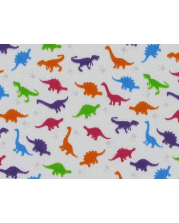 Rainbow Dinosaur Polycotton Print