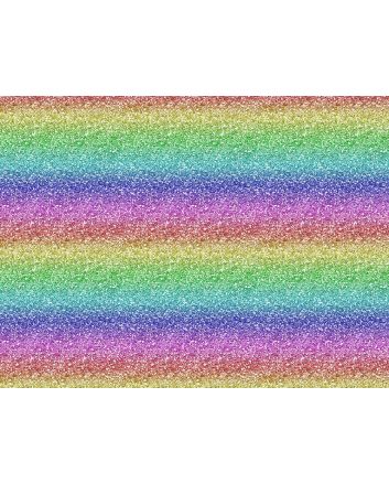 Rainbow Glitter Sparkle Cotton Print