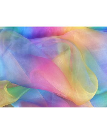 Rainbow Nylon Organza