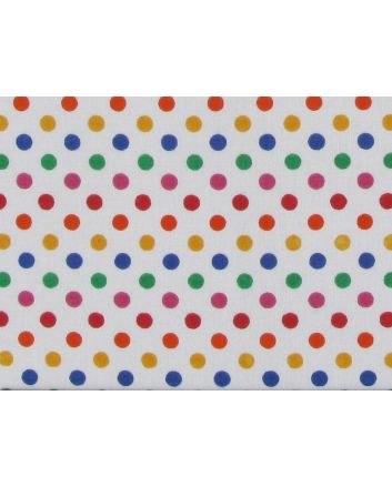 Rainbow Spots Polycotton Print, Bold