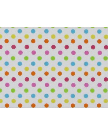Rainbow Spots Polycotton Print, Bright