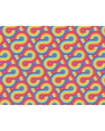 Rainbow Swirl Cotton Print
