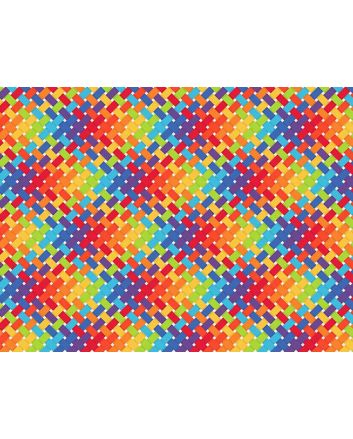 Rainbow Weave Cotton Print