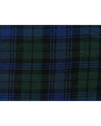 Raw Silk Noile Tartan, Green