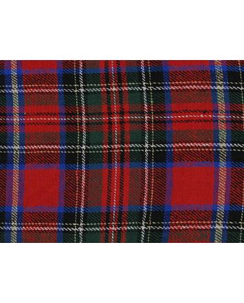 Raw Silk Noile Tartan, Red
