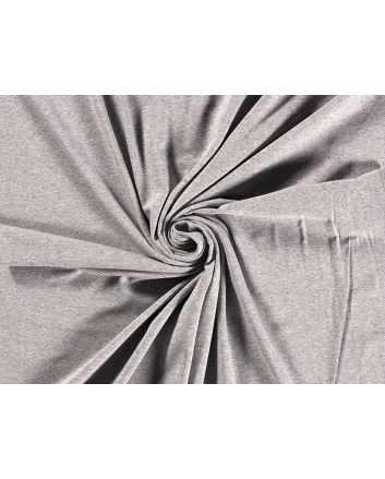 Recycled Cotton Blend Jersey, Light Grey Melange