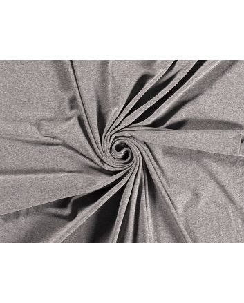 Recycled Cotton Blend Jersey, Mid Grey Melange