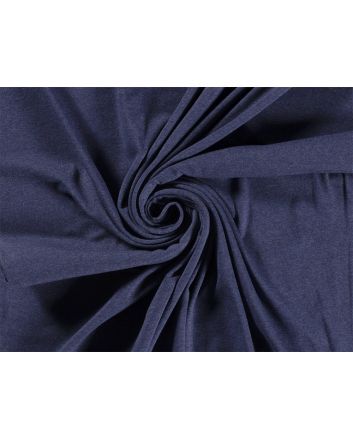 Recycled Cotton Blend Jersey, Royal Blue Melange