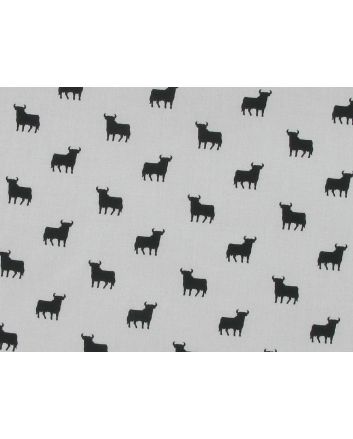 Repeating Bulls Cotton Print