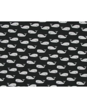 Repeating Whales Cotton Print
