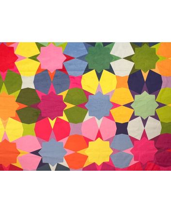 Retro Fun Fair Printed Velvet, Large Scale