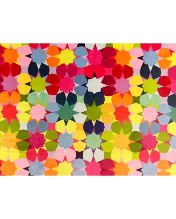 Retro Fun Fair Printed Velvet, Small Scale