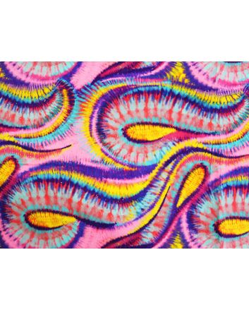 Retro Tie Dye Printed Cotton Needlecord