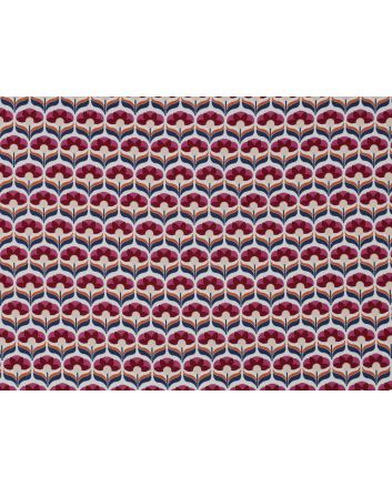 Retrol Floral Soft Viscose Poplin, Fuchsia