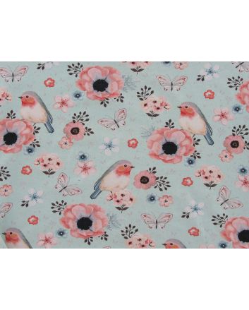 Robin Poppy Garden Cotton Jersey