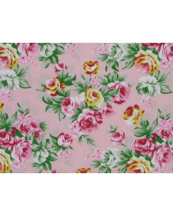 Rose Of The Night Polycotton Print, Pink