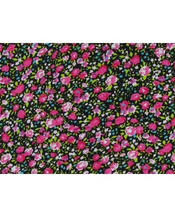 Rose Valley Flora Viscose Print, Pink