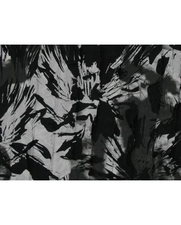 Ruffled Viscose Jersey - Black and Silver