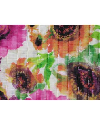 Ruffled Viscose Jersey - Floral