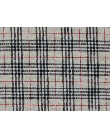 Rustic Touch Woven Cotton Tartan, Beige