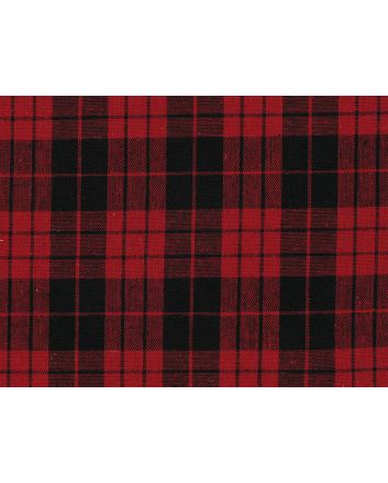 Rustic Touch Woven Cotton Tartan, Red