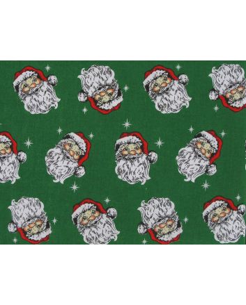 Santa Twinkle Polycotton, Green