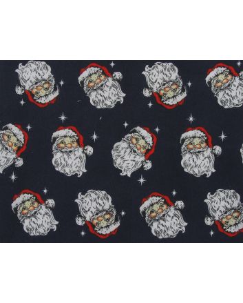 Santa Twinkle Polycotton, Navy