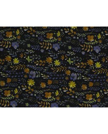Scandi Garden Cotton Poplin, Black