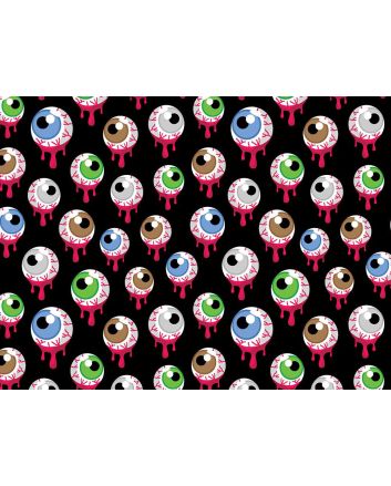 Scary Eyeballs Cotton Print