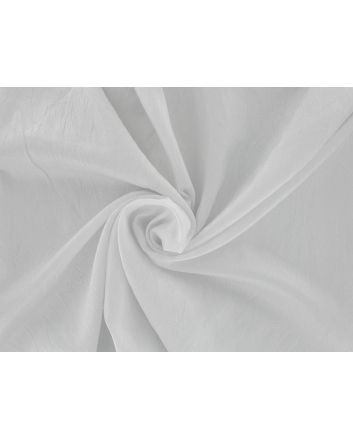 Scrunched Polyester Satin, White