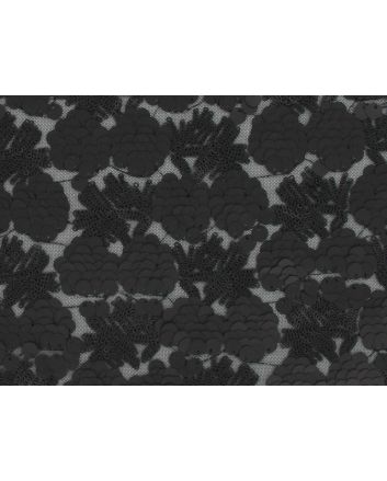 Sequin Tulle Spangle  - Black