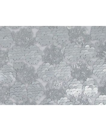 Sequin Tulle Spangle  - Silver Shine