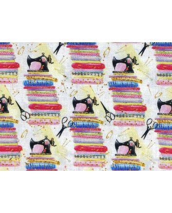 Sew Time Cotton Print, Fabric Stash