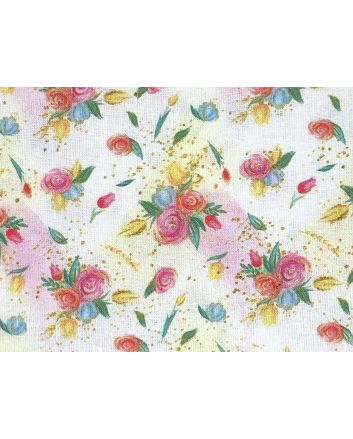 Sew Time Cotton Print, Florals, Light